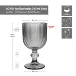 6er Set AGATA Weißweingläser Grau aus Glas – 37564_Bild_6