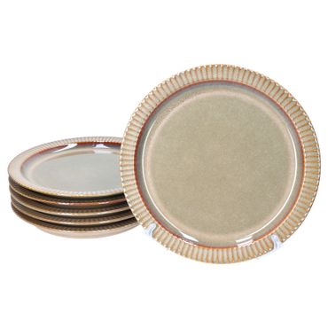 6er Set Speiseteller Bistro braun - 24327370_Bild_1