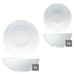 4tlg Set STABIL 2x Ramenschale & 2x Salatschale weiß aus Porzellan – 2x 90406 & 2x 90407_Bild_4
