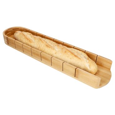 Baguette Holzeschneidebrett mit Rillen aus Bambus – 90965