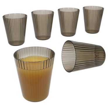 6er Set ToGo Wassergläser Grau aus Kunststoff - 10490_Bild_1