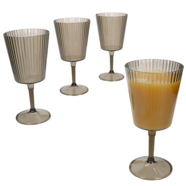 4er Set ToGo Weingläser Grau aus Kunststoff - 10489_Bild_1