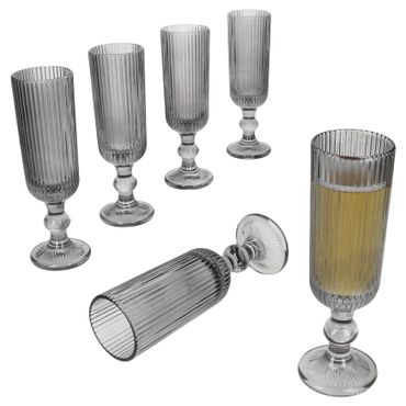 6er Set AGATA Sektgläser Grau aus Glas – 37567_Bild_1