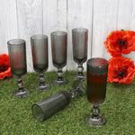 6er Set AGATA Sektgläser Grau aus Glas – 37567_Bild_3