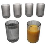 6er Set AGATA Longdrinkgläser Grau aus Glas – 37562_Bild_1