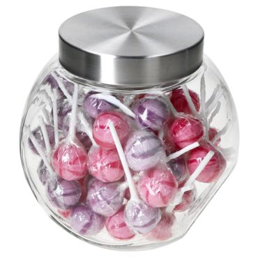 1x DORA Keksglas / Bonbonniere 2 Liter aus Glas mit Metall-Deckel - 23467340