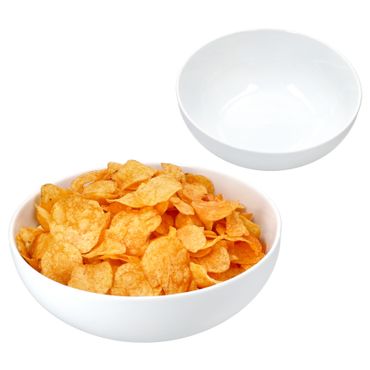 2x STABIL Salat-Schale groß Ø26cm weiß aus Porzellan - 83704