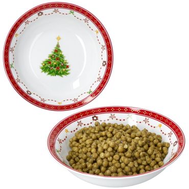 2er Set Weihnachtstraum Servierschale Ø23cm aus Porzellan
