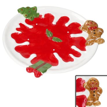 Gebäckteller WEIHNACHTSSTERN aus Steingut - 23000161