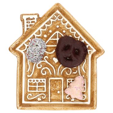 Lebkuchenhaus Teller MIT Schornstein aus Steingut – 23000032