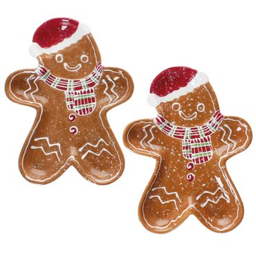 2er Set CANDYMAN Keksteller Lebkuchenmann aus Steingut – 23106408