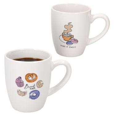 2er Set BAKERY Kaffeebecher 1x Breakfast & 1x Make it sweet - 11215
