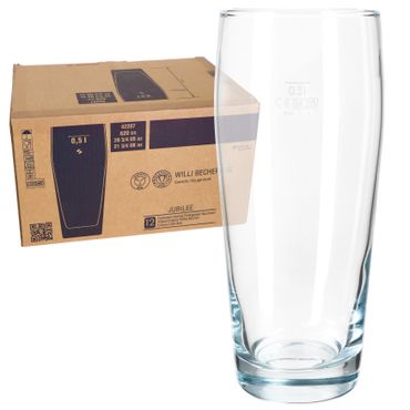 12er Set Bierglas WILLIBECHER 0,5L geeicht aus Glas – 42207