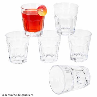 6er Set QUEEN Schnapsgläser stapelbar aus Glas - 27022115
