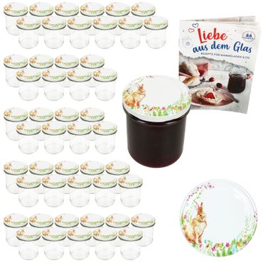 50er Set Sturzglas 350 ml TO 82 Osterfreude Deckel incl. Rezeptheft