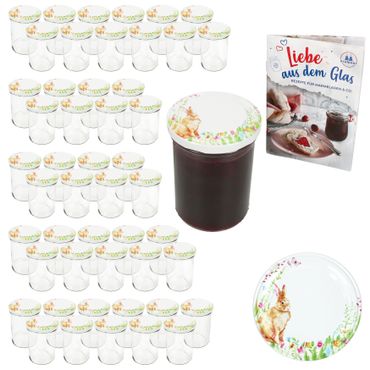 50er Set Sturzglas 435 ml TO 82 Osterfreude Deckel incl. Rezeptheft