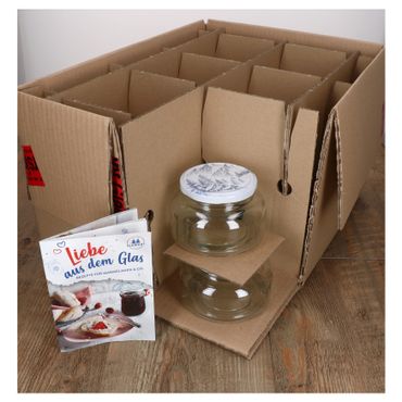 12er Set Joghurtglas Provence 435ml TO 82 Alpen incl. Rezeptheft