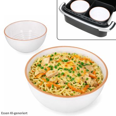 2er Set Salatschüssel Wolle 17.5cm S weiß - 1830/17.5