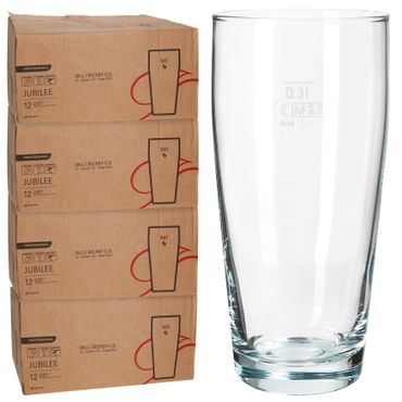 48er Set Bierglas WILLIBECHER 0,3L geeicht aus Glas – 42097