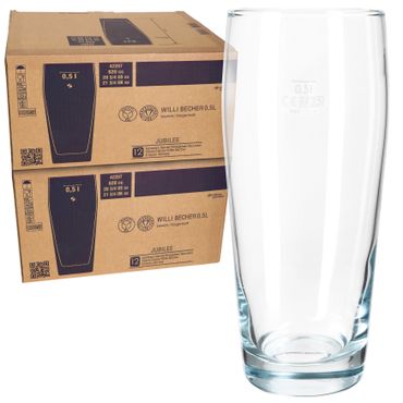24er Set Bierglas WILLIBECHER 0,5L geeicht aus Glas – 42207