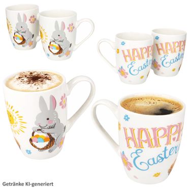6er Set EASTER Kaffeebecher aus Porzellan – 170491430