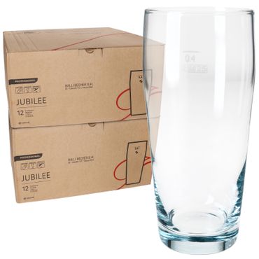 24er Set Bierglas WILLIBECHER 0,4L geeicht aus Glas – 42177