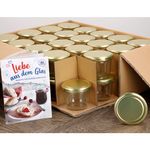 40er Set Sturzglas 230 ml mit goldenem Deckel inkl. Diamant Gelierzauber Rezeptheft_Bild_5