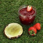 40er Set Sturzglas 230 ml mit Holzdekor Deckel inkl. Diamant Gelierzauber Rezeptheft_Bild_3