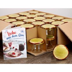 sturz-230-40erKarton-holzdekor-NEU.jpg 40er Set Sturzglas 230 ml mit Holzdekor Deckel inkl. Diamant Gelierzauber Rezeptheft_Bild_5