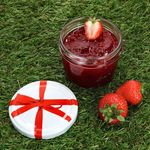 40er Set Sturzglas 230 ml mit Schleifendekor Deckel inkl. Diamant Gelierzauber Rezeptheft_Bild_3