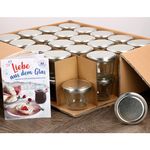 40er Set Sturzglas 230 ml mit silbernem Deckel inkl. Diamant Gelierzauber Rezeptheft_Bild_4