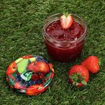 40er Set Sturzglas 230 ml mit Obst Dekor Deckel inkl. Diamant Gelierzauber Rezeptheft_Bild_3