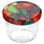 40er Set Sturzglas 230 ml mit Obst Dekor Deckel inkl. Diamant Gelierzauber Rezeptheft_Bild_4