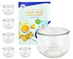 6er Set Weck Gläser 580ml Tulpengläser 1/2L inkl. Gelierzauber Rezeptheft von Diamantzucker_Bild_2