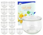 12er Set Weck Gläser 580ml Tulpengläser 1/2L mit 12 Glasdeckeln inkl. Gelierzauber Rezeptheft von Diamantzucker_Bild_5