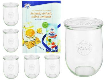 1L Sturzgläser mit 6 Glasdeckeln inkl. Gelierzauber Rezeptheft von Diamantzucker_Bild_3