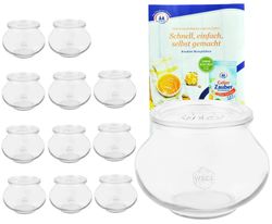 MamboCat-10558-6er-Set-Weck-Glaeser-220ml-Schmuck_5.jpg 1/4L Sturzgläser mit 12 Glasdeckeln inkl. Gelierzauber Rezeptheft von Diamantzucker_Bild_5