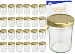 25er Set Sturzglas 230 ml HOCH To 66 goldener Deckel incl. Diamant Gelierzauber Rezeptheft_Bild_4