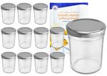 12er Set Sturzglas 230 ml HOCH To 66 silberner Deckel incl. Diamant Gelierzauber Rezeptheft_Bild_1
