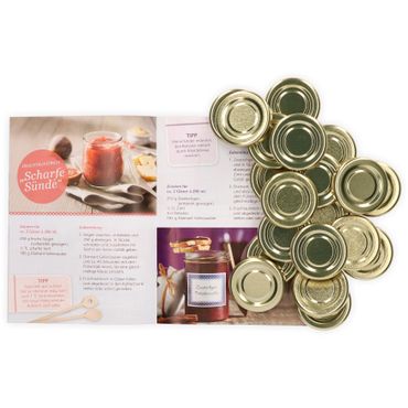 20er Set Deckel To 43 gold incl. Diamant-Zucker Gelierzauber Rezeptheft_Bild_4