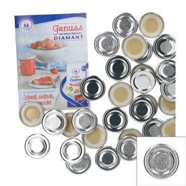 50er Set Deckel To 43 silber incl. Diamant-Zucker Gelierzauber Rezeptheft_Bild_1