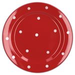 Essteller flach Emily 27cm rot mit weißen Punkten_Bild_1