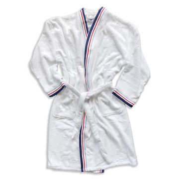 Bademantel Atlantik weiß 100% Baumwolle Jacquard Größe XL/XXL - 20559_Bild_1