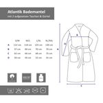 Bademantel Atlantik weiß 100% Baumwolle Jacquard Größe XL/XXL - 20559_Bild_3