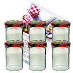 6er Set Sturzglas 435 ml To 82 Obst Deckel incl. Diamant Gelierzauber Rezeptheft_Bild_1