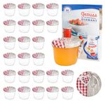 25er Set Sturzglas 230 ml To 82 Holz Herz rot Deckel incl. Diamant Gelierzauber Rezeptheft_Bild_6