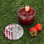 40er Set Sturzglas 230 ml To 82 Holz Herz rot Deckel incl. Diamant Gelierzauber Rezeptheft_Bild_7