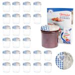25er Set Sturzglas 350 ml To 82 Deckel Holz-Herz blau incl. Diamant Gelierzauber Rezeptheft_Bild_6