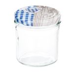 25er Set Sturzglas 350 ml To 82 Deckel Holz-Herz blau incl. Diamant Gelierzauber Rezeptheft_Bild_1