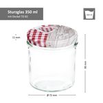 12er Set Sturzglas 350 ml To 82 Deckel Holz-Herz rot incl. Diamant Gelierzauber Rezeptheft_Bild_5